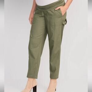 Old Navy Sz XL NWT Bundle Rollover Waist Maternity Pants Green Utility & Joggers